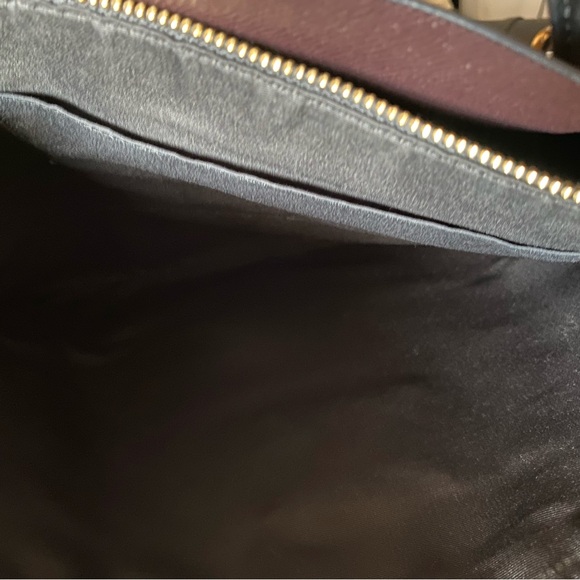 Coach Tan/Brown Signature Canvas Tote with Black Trim - Picture 4 of 5